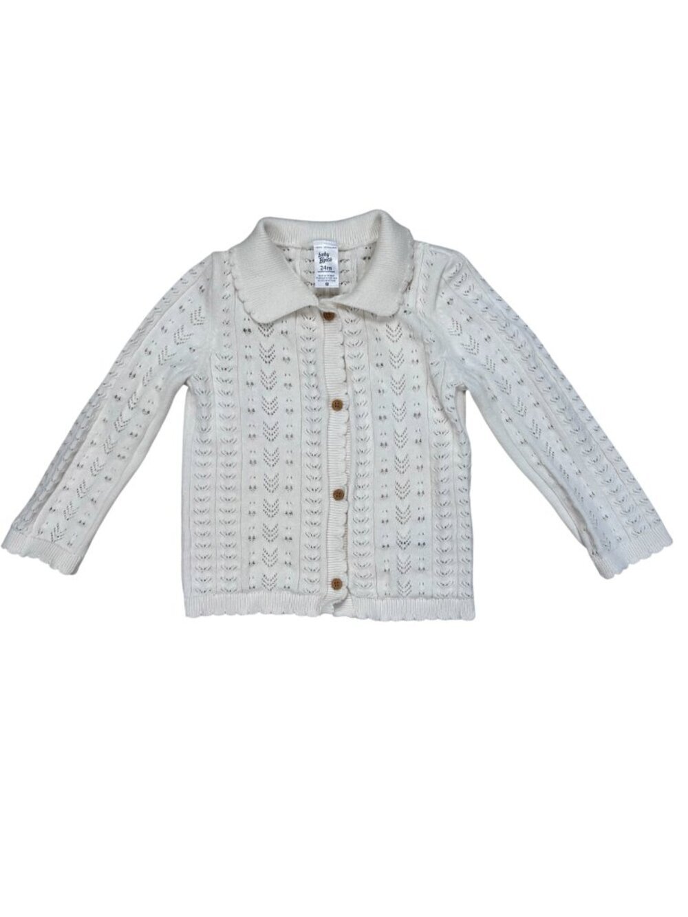 Baby B’Gosh 24 Month Pointelle Sweater Cream Party Spring Summer